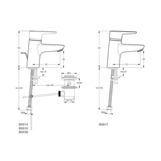 Umývadlová batéria Ideal Standard Connect Blue bez výpustu chróm B9917AA