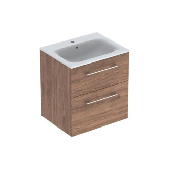 Kúpeľňová skrinka s umývadlom Geberit Selnova 60x50,2x65,2 cm orech hickory 501.238.00.1