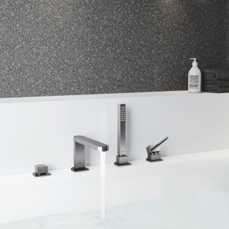 Vaňová batéria Grohe Plus so sprchovým setom kartáčovaný Hard Graphite 29307AL3