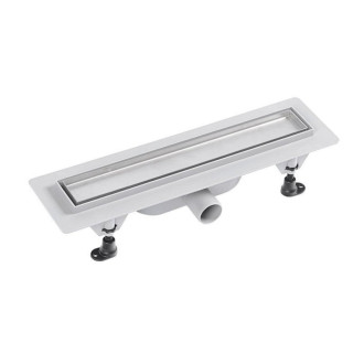 Sprchový žľab Polysan 40 cm polypropylén šedá lesk na vloženie dlažby 72836