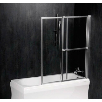 Vaňová zástena Polysan OLBIA 140x123 cm strieborná 30317
