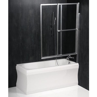 Vaňová zástena Polysan OLBIA 140x123 cm strieborná 30317