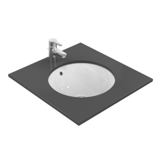 Zápustné umývadlo Ideal Standard Connect 40x40 cm bez otvoru pre batériu E505201