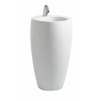 Voľne stojace umývadlo Laufen Alessi One 53x53 cm otvor pre batériu uprostred H8119724001041
