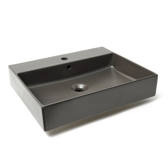 Nábytkové umývadlo Roca Inspira 60x49 cm Onix mat otvor pre batériu uprostred A32752C640