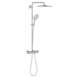 Sprchový systém Grohe Rainshower s termostatickou batériou Supersteel 26836DC0