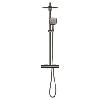 Sprchový systém Grohe Rainshower System na stenu s termostatickou batériou hard graphite 26837A00