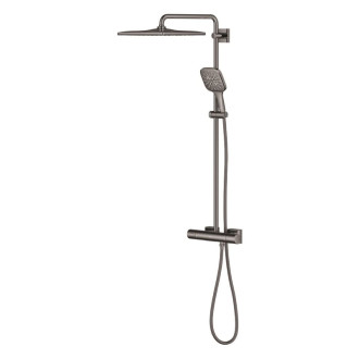 Sprchový systém Grohe Rainshower System na stenu s termostatickou batériou hard graphite 26837A00