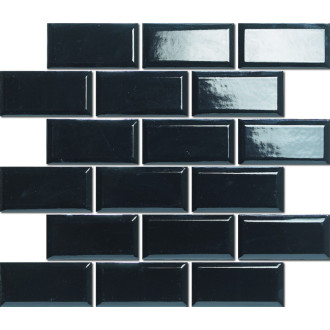 Keramická mozaika Premium Mosaic čierna 30x30 cm lesk MOS4595BK