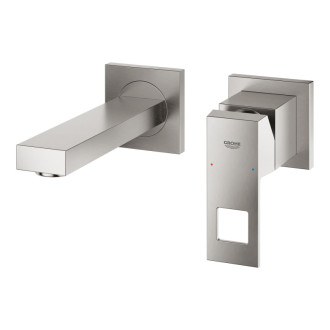 Umývadlová batéria Grohe Eurocube bez podomietkového telesa supersteel 19895DC0