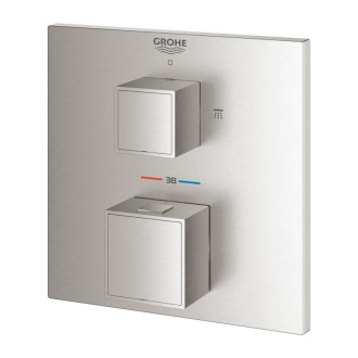 Vaňová batéria Grohe Grohtherm Cube bez podomietkového telesa supersteel 24154DC0