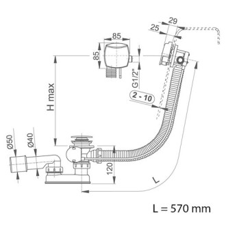 Vaňový automat Roth k vani okrúhly 8100022
