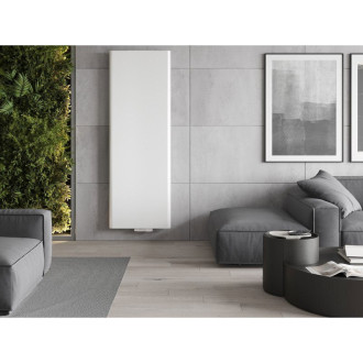 Oceľové doskové vykurovacie teleso Mexen Flat VR20S 2000 x 600 mm, spodné stredné pripojenie, 1417 W, biele - W6VR20S-200-060-00