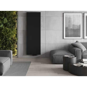 Oceľové doskové vykurovacie teleso Mexen Flat VS20S 1600 x 300 mm, spodné stredné pripojenie, 596 W, čierne - W6VS20S-160-030-70