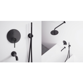 Rea Vanový a sprchový set s výlevkou Lungo Black REA-P4112