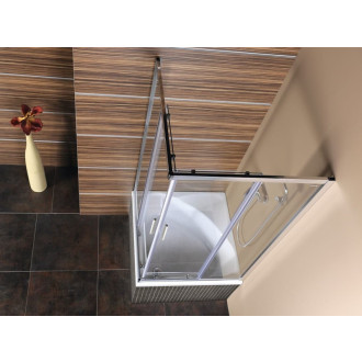 Polysan CARMEN štvorcová sprchová zástena 900x900x1650mm, číre sklo MD5116