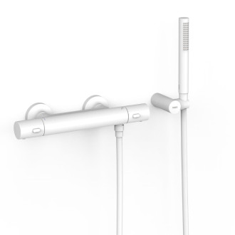 Sprchová batéria TRES Over-Wall s vaňovým setom 150 mm biela mat 19016429BM