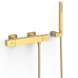 Sprchová batéria TRES Over-Wall s vaňovým setom 150 mm zlatá mat 19016469OM
