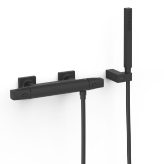 Sprchová batéria TRES Over-Wall s vaňovým setom 150 mm čierna mat 19016459NM