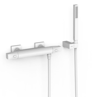 Sprchová batéria TRES Over-Wall s vaňovým setom 150 mm biela mat 19016459BM