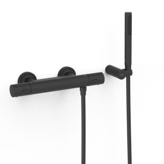 Sprchová batéria TRES Over-Wall s vaňovým setom 150 mm čierna mat 19016429NM
