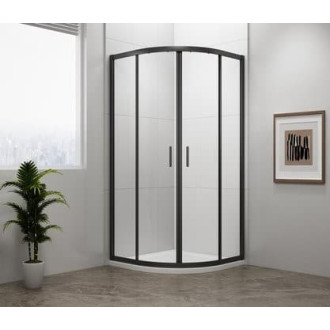 Sprchovací kút štvrťkruh 80x80 cm Polysan Easy Black EL2515B