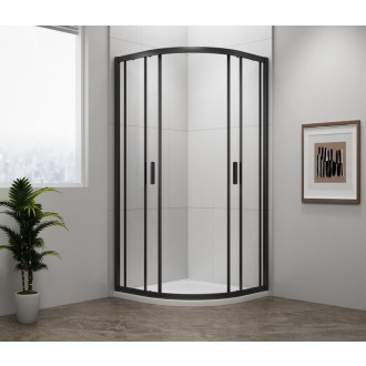 Sprchovací kút štvrťkruh 90x90 cm Polysan Easy Black EL2615B