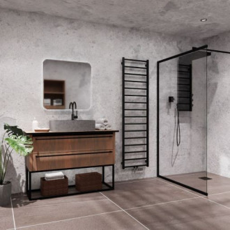 Radiátor kombinovaný Isan Fresh 150x50 cm stredové pripojenie čierny zamat DFRE15000500CSMS