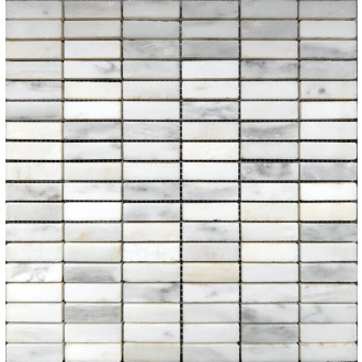 Kamenná mozaika Premium Mosaic Stone šedá 30x30 cm leštená STMOS1548L