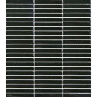 Keramická mozaika Premium Mosaic Kit Kat black 28x31 cm mat MOSKK3BKM