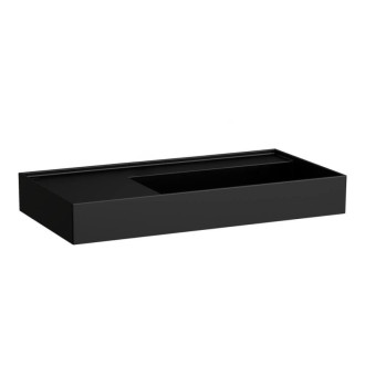 Umývadlo Laufen Kartell 90x46 cm čierna mat bez otvoru pre batériu, bez prepadu H8103397161121