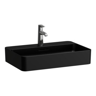 Umývadlo na dosku Laufen Val 60x40 cm čierna mat otvor pre batériu uprostred H8122857161041