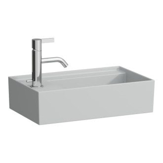 Umývadlo Laufen Kartell 46x28 cm sivá mat bez otvoru pre batériu, bez prepadu H8153357591121