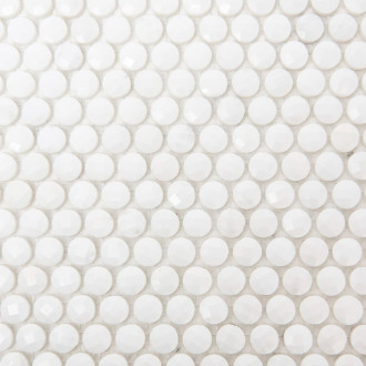 Kamenná mozaika Premium Mosaic Stone biela 30x30 cm leštená STMOSDIA15WHP