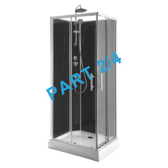GRANVIK sprchovací box 70x90x218 diel 2/4 fixné a posuvné sklo číre 18-070-09-50-00