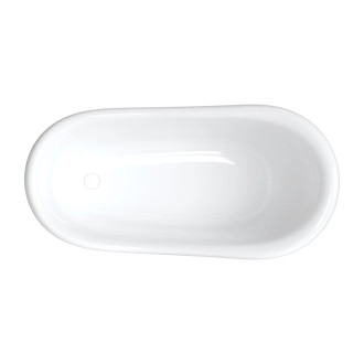 Omnires ATENA COMFORT M+ voľne stojaca vaňa, 157x77 cm, biela/čierna lesklá ATENA157BCP