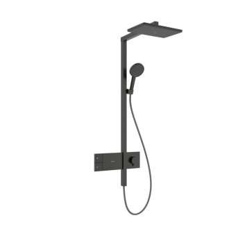 Sprchový systém Hansgrohe Raindance Alive Q s termostatickou batériou kartáčovaný čierny chróm 24580340