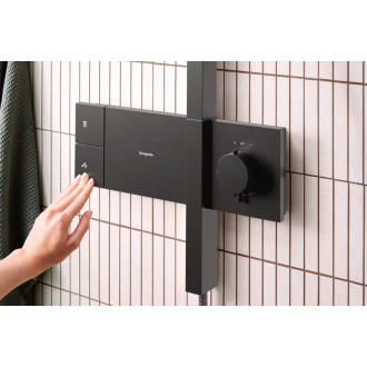 Sprchový systém Hansgrohe Raindance Alive Q s termostatickou batériou kartáčovaný čierny chróm 24580340