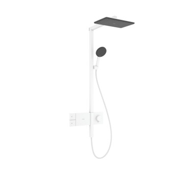 Sprchový systém Hansgrohe Raindance Alive Q s termostatickou batériou matná biela 24580700