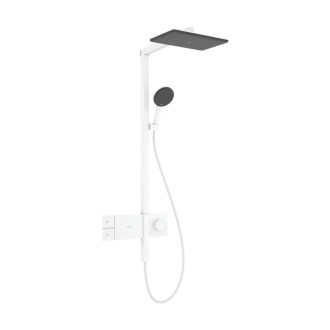 Sprchový systém Hansgrohe Raindance Alive Q s termostatickou batériou matná biela 24581700