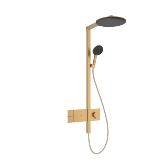 Sprchový systém Hansgrohe Raindance Alive S s termostatickou batériou kartáčovaný bronz 24582140