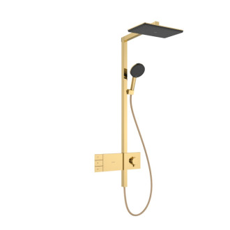 Sprchový systém Hansgrohe Raindance Alive Q s termostatickou batériou leštený vzhľad zlata 24590990