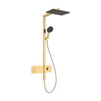 Sprchový systém Hansgrohe Raindance Alive Q s termostatickou batériou leštený vzhľad zlata 24591990