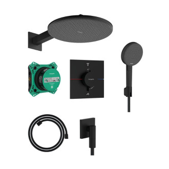 Sprchový systém Hansgrohe Raindance Alive S s termostatickou batériou matná čierna 24630670