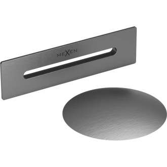 Mexen UNI prepad vane + zátka, kartáčovaný grafit 5100-66