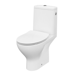 WC misa Cersanit Moduo 670 kombi biela 010 zadný odpad Clean On nádržka 3/5 sedadlo slim duroplast soft close easy off, K116-029