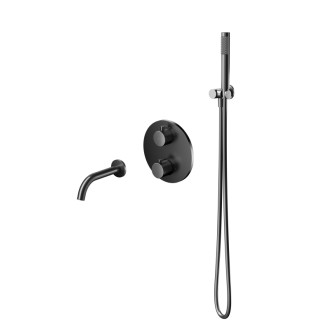 Batéria Cersanit Zen vaňová/sprchová podomietková čierna set B1005, S952-054