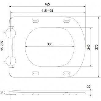 Mexen Vito WC sedátko s tlmeným dovieraním, duroplast, biely lesk - 39174000