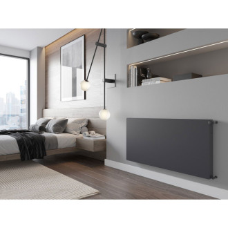 Doskový radiátor Mexen Flat CF21 400 x 900 mm, bočné pripojenie, 714 W, antracit - W421F-040-090-66