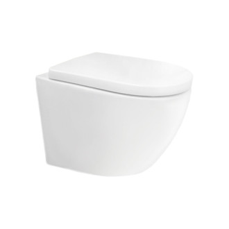 Mereo WC závěsné kapotované, Smart Flush RIMLESS, 490x370x360, keramické, vč. sedátka CSS126